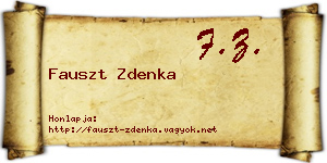 Fauszt Zdenka névjegykártya